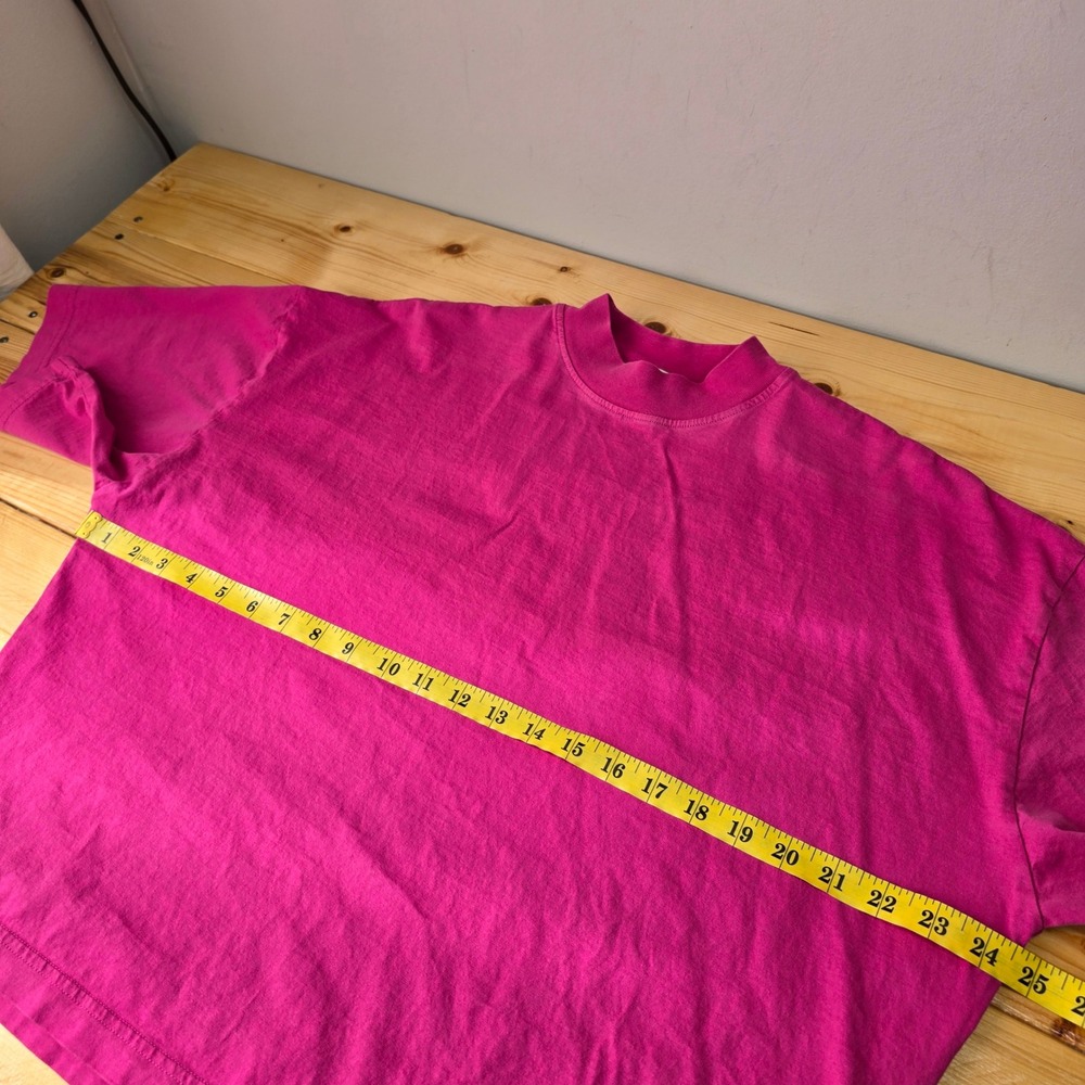 COS Boxy Mock Neck T-Shirt Womens Large Pink Oversized Cotton Minimalist - Picture 12 of 14